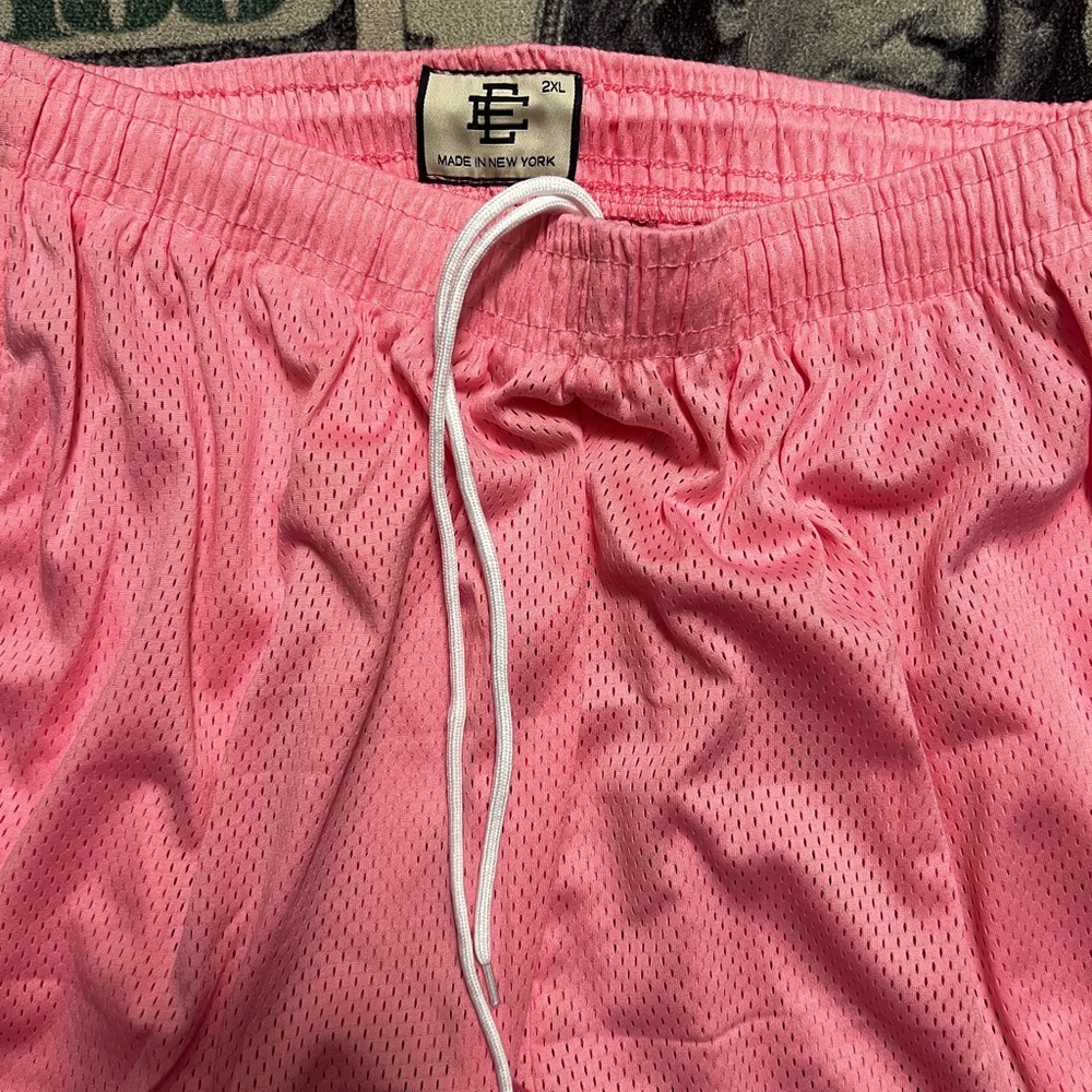 Pink Mesh Shorts with Logo - Picture 2 of 2